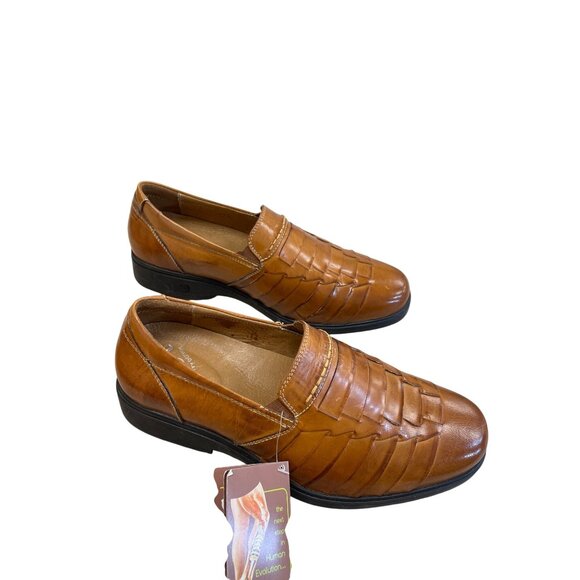 Gravity Defyer mens brown leather slip on loafers shoes SIze 8 SKU 8426 - Picture 4 of 16